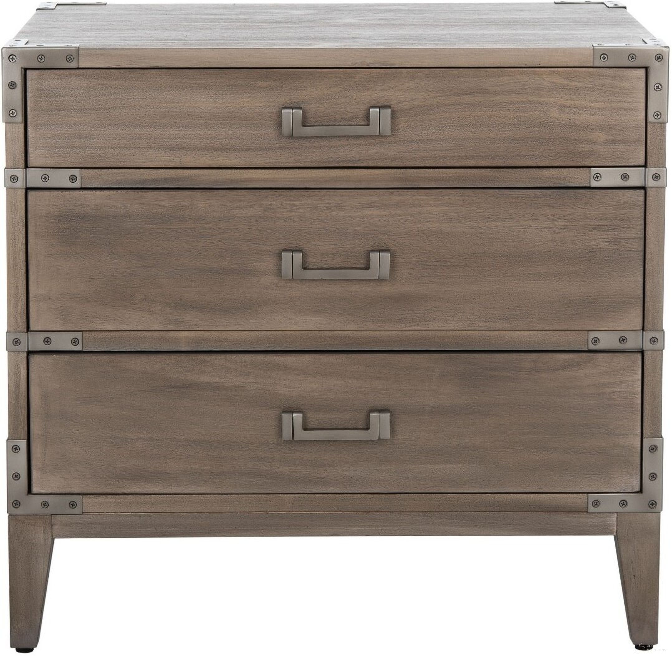 The appearance of Nisha 3 Drawer Wood Nightstand In Light Brown designed by Safavieh Couture in the industrial interior design. This light brown piece of furniture was selected by 1StopBedrooms from Nisha Collection to add a touch of cosiness and style into your home. Sku: SFV7708B. Material: Wood.