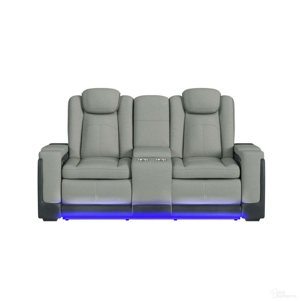 The appearance of Niven Power Motion Loveseat with Power Headrest and Console In Cement and Charcoal designed by Picket House in the modern / contemporary interior design. This cement/charcoal piece of furniture was selected by 1StopBedrooms from Niven Collection to add a touch of cosiness and style into your home. Sku: U-13660-10562-285PP. Material: Polyester.