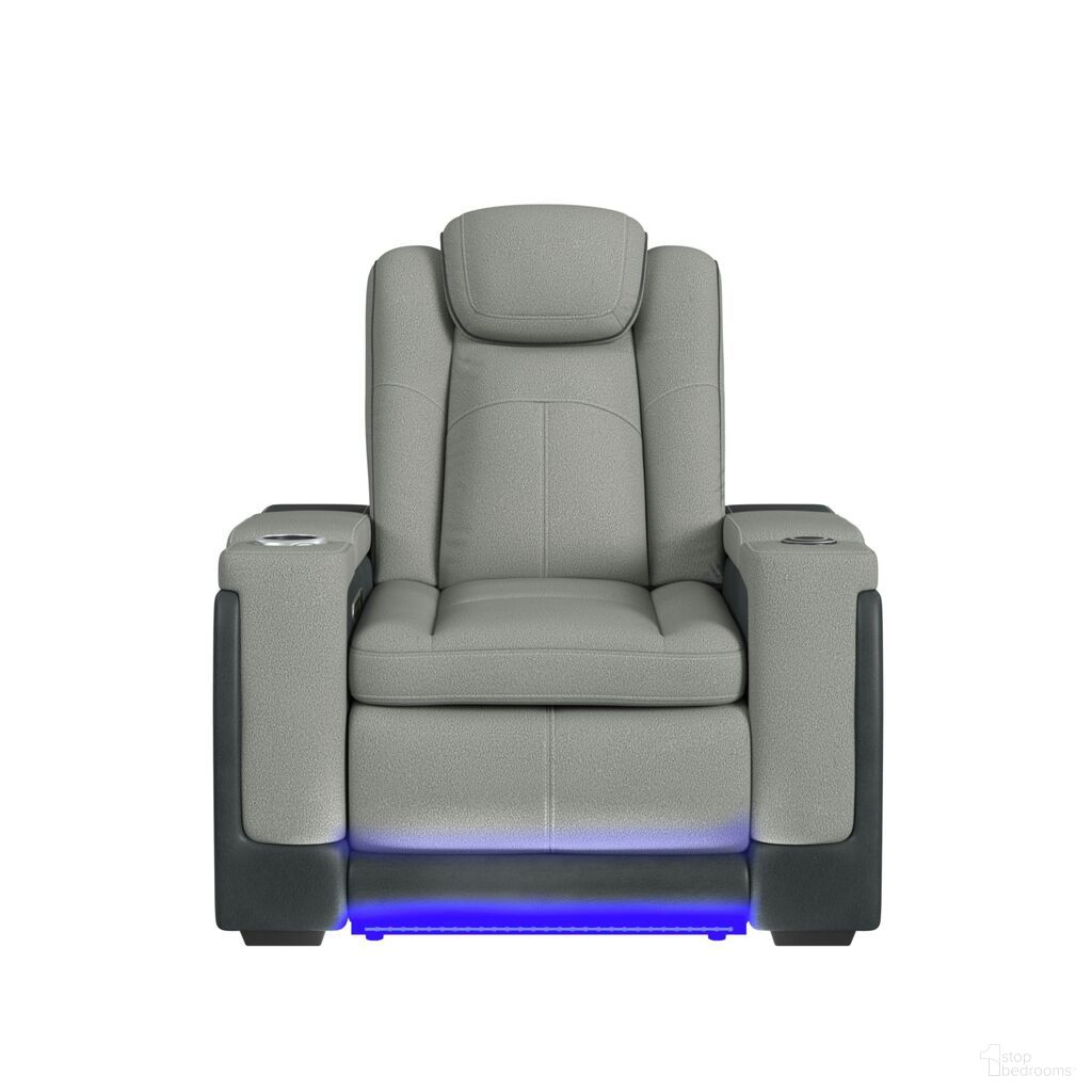 The appearance of Niven Power Motion Recliner with Power Headrest, LED and Cup Holder In Cement and Charcoal designed by Picket House in the modern / contemporary interior design. This cement/charcoal piece of furniture was selected by 1StopBedrooms from Niven Collection to add a touch of cosiness and style into your home. Sku: U-13660-10562-105PP. Material: Polyester.