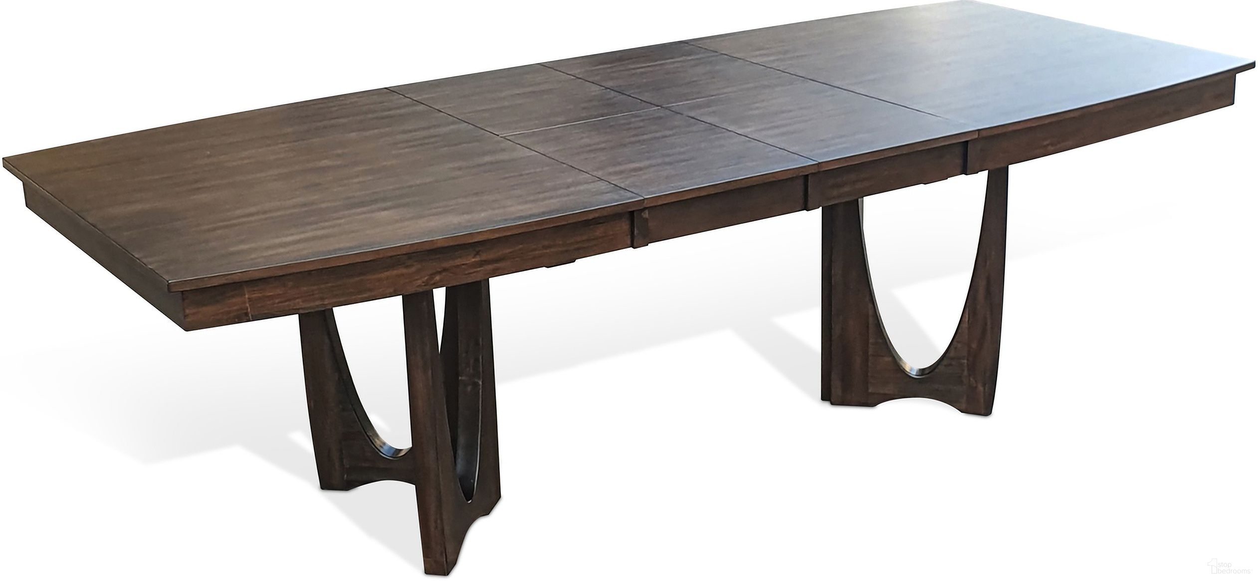 The appearance of Noah Extension Dining Table In Coffee Bean designed by Sunny Designs in the transitional interior design. This coffee bean piece of furniture was selected by 1StopBedrooms from Noah Collection to add a touch of cosiness and style into your home. Sku: 1187CB. Table Base Style: Double Pedestal. Table Top Shape: Rectangular. Size: 42" x 96". Material: Solid Wood.