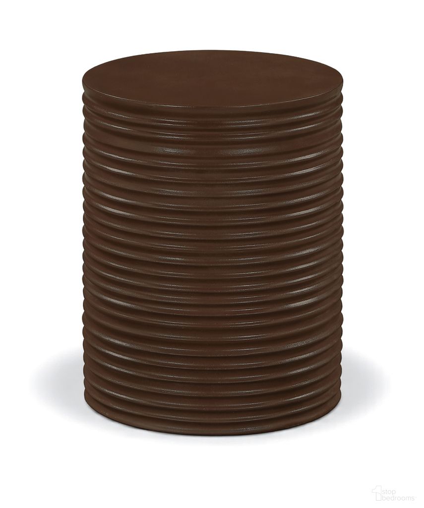 The appearance of Nobi Concrete End Table In Brown designed by Meridian in the modern / contemporary interior design. This brown piece of furniture  was selected by 1StopBedrooms from Nobi Collection to add a touch of cosiness and style into your home. Sku: 615Brown-ET. Material: Glass Fiber Reinforced Concrete.