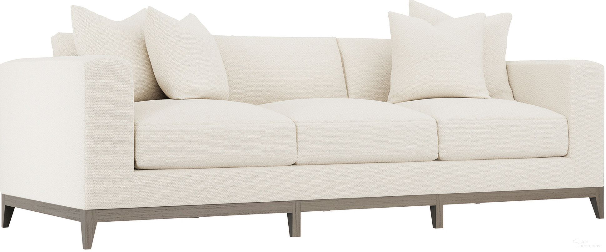 The appearance of Noel Chenille Fabric Sofa In Beige designed by Bernhardt in the modern / contemporary interior design. This cream chenille piece of furniture was selected by 1StopBedrooms from Noel Collection to add a touch of cosiness and style into your home. Sku: P7327_1345-002. Material: Wood. Upholstery Material: Chenille.