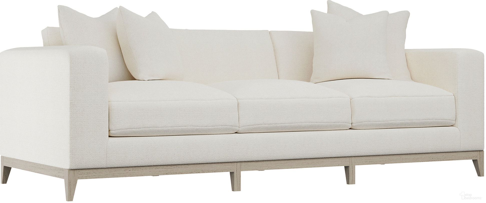 The appearance of Noel Chenille Fabric Sofa In White designed by Bernhardt in the modern / contemporary interior design. This white chenille piece of furniture was selected by 1StopBedrooms from Noel Collection to add a touch of cosiness and style into your home. Sku: P7327_5558-000. Material: Wood. Upholstery Material: Chenille.