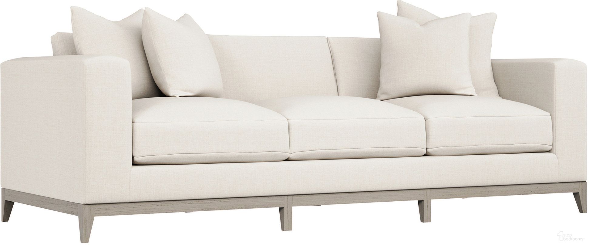 The appearance of Noel Linen Fabric Sofa In Beige designed by Bernhardt in the modern / contemporary interior design. This beige linen piece of furniture was selected by 1StopBedrooms from Noel Collection to add a touch of cosiness and style into your home. Sku: P7327_1429-002. Material: Wood. Upholstery Material: Linen.
