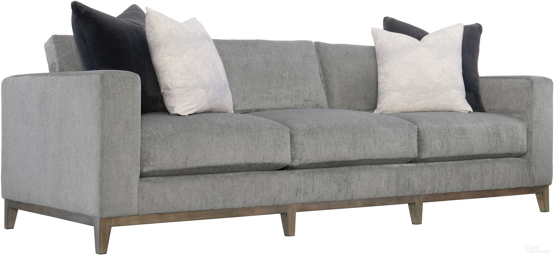 The appearance of Noel Sofa In Gray Solid designed by Bernhardt in the traditional interior design. This gray solid piece of furniture was selected by 1StopBedrooms from Noel Collection to add a touch of cosiness and style into your home. Sku: P7327A. Material: Wood. Upholstery Material: Solid Fabric.