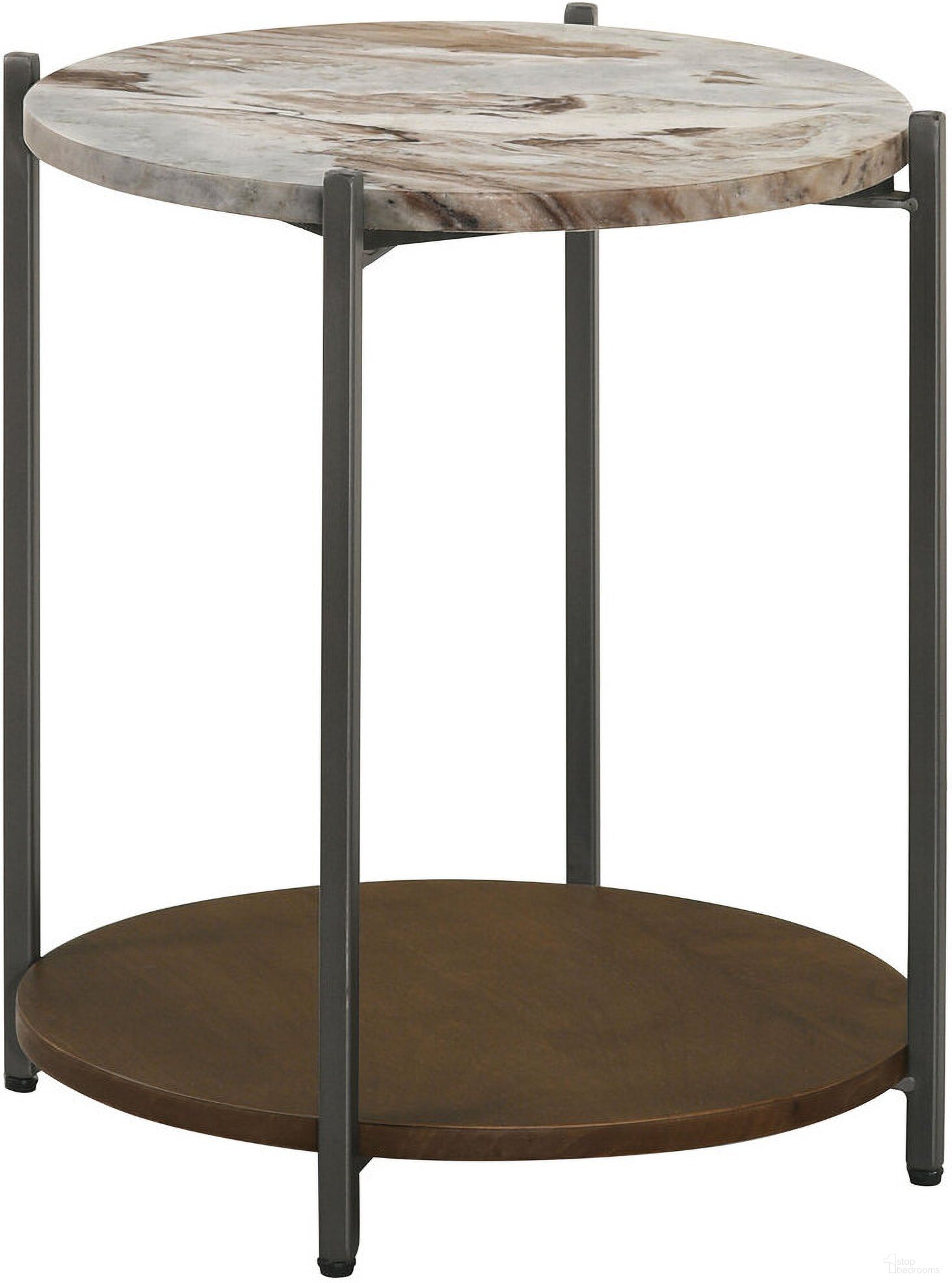 The appearance of Noemie Round Accent Table with Marble Top White and Gunmetal designed by Coaster in the transitional interior design. This white marble piece of furniture  was selected by 1StopBedrooms from Noemie Collection to add a touch of cosiness and style into your home. Sku: 931204. Material: Wood.