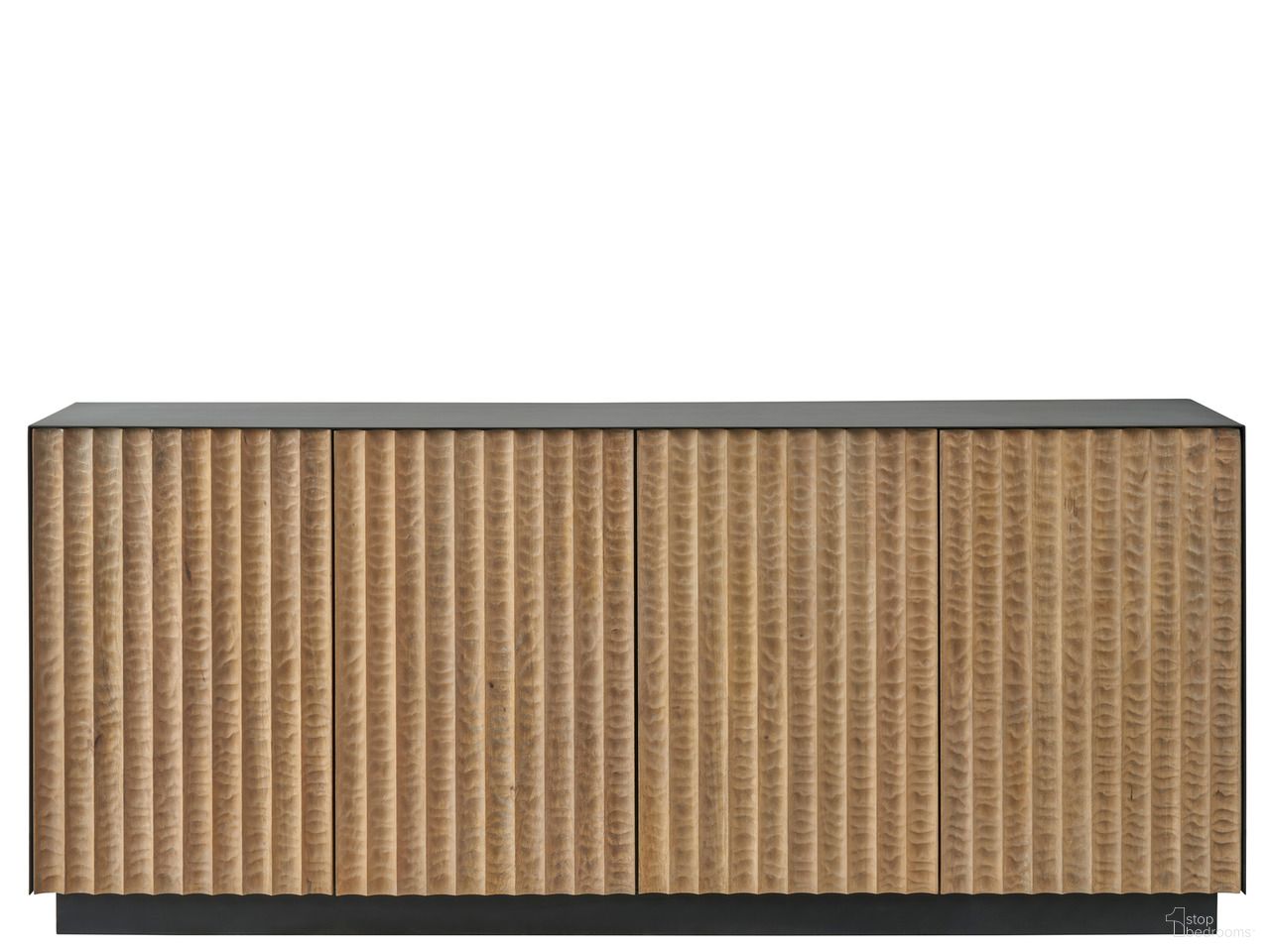 The appearance of Noir Credenza In Natural designed by Universal in the modern / contemporary interior design. This natural piece of furniture  was selected by 1StopBedrooms from Modern Collection to add a touch of cosiness and style into your home. Sku: U365678. Material: Wood.