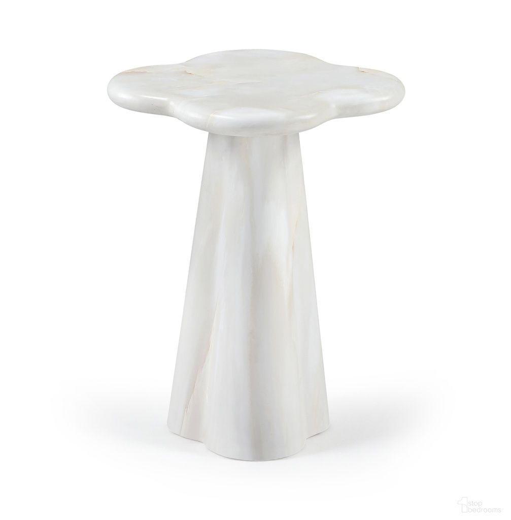 The appearance of Nola Concrete Indoor and Outdoor End Table In White designed by Meridian in the modern / contemporary interior design. This white piece of furniture  was selected by 1StopBedrooms from Nola Collection to add a touch of cosiness and style into your home. Sku: 955White-ET16. Material: Concrete.