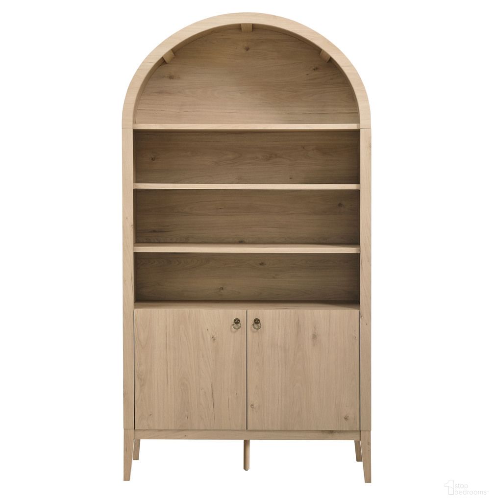 The appearance of Nolan 74 Inch Tall Wide Arched Storage Display Cabinet Bookshelf In Light Oak designed by Modway in the modern / contemporary interior design. This light oak piece of furniture was selected by 1StopBedrooms from Nolan Collection to add a touch of cosiness and style into your home. Sku: EEI-7169-LOA-1;EEI-7169-LOA-2. Material: Laminate.