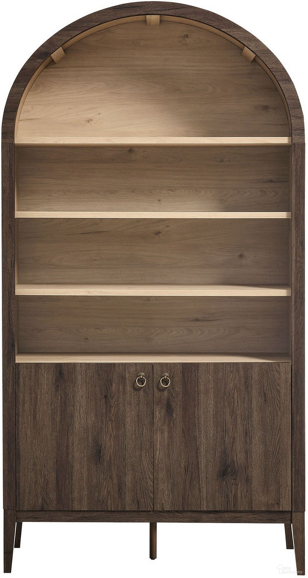 The appearance of Nolan 74 Inch Tall Wide Arched Storage Display Cabinet Bookshelf In Dark Walnut designed by Modway in the modern / contemporary interior design. This dark walnut piece of furniture was selected by 1StopBedrooms from Nolan Collection to add a touch of cosiness and style into your home. Sku: EEI-7169-WAL-LOA-1;EEI-7169-WAL-LOA-2. Material: Laminate.