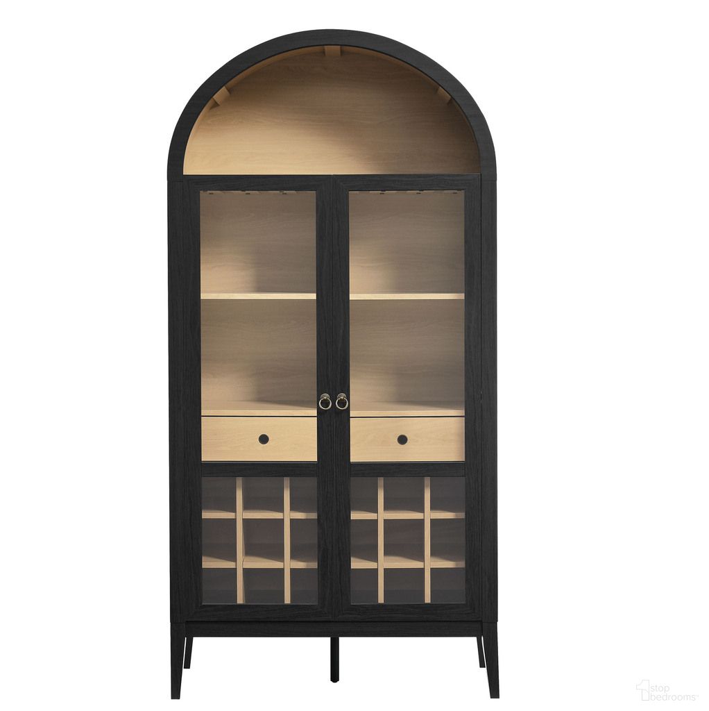 The appearance of Nolan Arched Bar Cabinet In Black Oak designed by Modway in the modern / contemporary interior design. This black oak piece of furniture was selected by 1StopBedrooms from Nolan Collection to add a touch of cosiness and style into your home. Sku: EEI-7203-BLK-OAK-1;EEI-7203-BLK-OAK-2. Material: MDF.