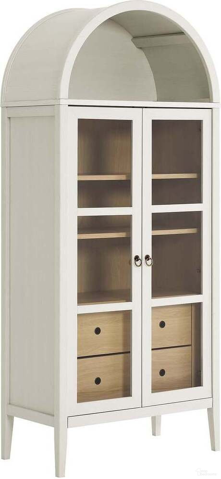 The appearance of Nolan Arched Storage Tall Display Cabinet In White and Oak designed by Modway in the modern / contemporary interior design. This white and oak piece of furniture  was selected by 1StopBedrooms from Nolan Collection to add a touch of cosiness and style into your home. Sku: EEI-6639-WHI-OAK-1;EEI-6639-WHI-OAK-2. Material: MDF.