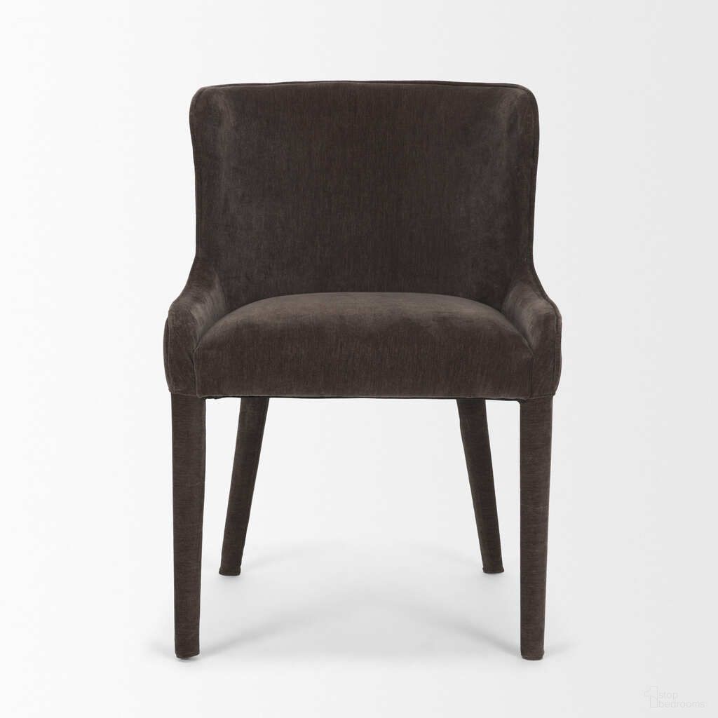 Nolan Slope Dining Chair  Set Of 2 with Chenille In Charcoal