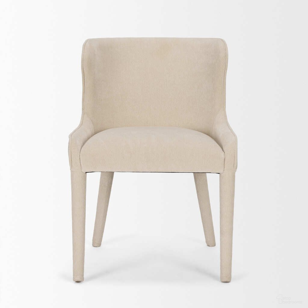 Nolan Slope Dining Chair Set Of 2 with Chenille In Cream