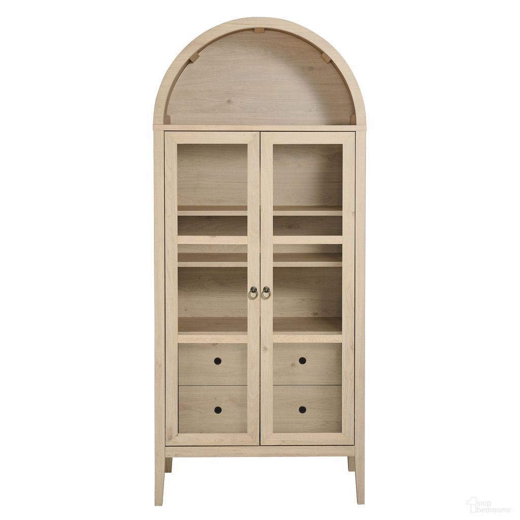 The appearance of Nolan Tall Arched Storage Display Cabinet In Light Oak designed by Modway in the modern / contemporary interior design. This light oak piece of furniture was selected by 1StopBedrooms from Nolan Collection to add a touch of cosiness and style into your home. Sku: EEI-6639-LOA-1;EEI-6639-LOA-2. Material: MDF.