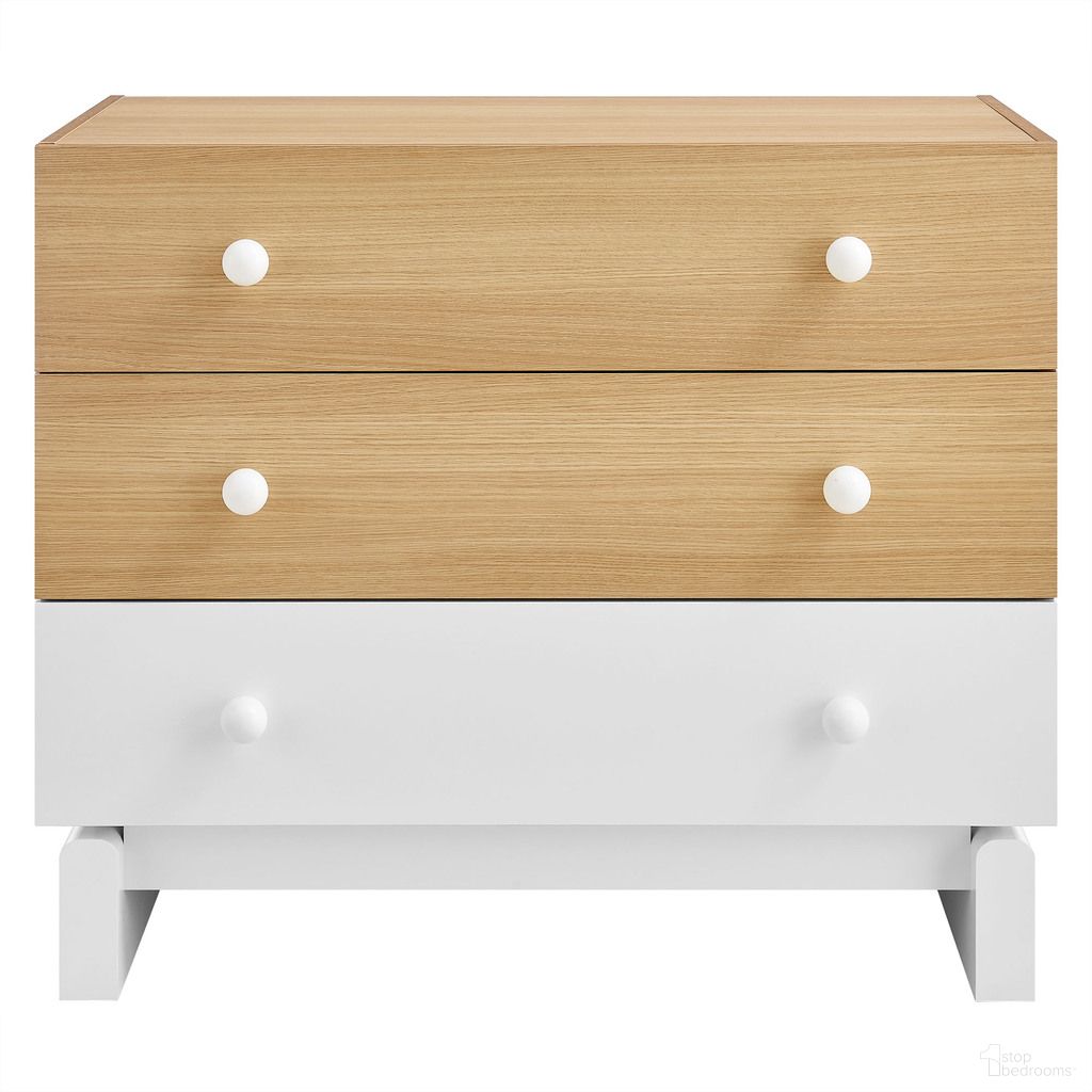 The appearance of Nolia 3-Drawer Color Block Dresser In Oak White designed by Modway in the modern / contemporary interior design. This oak white piece of furniture was selected by 1StopBedrooms from Nolia Collection to add a touch of cosiness and style into your home. Sku: MOD-7239-OAK-WHI. Material: Laminate.