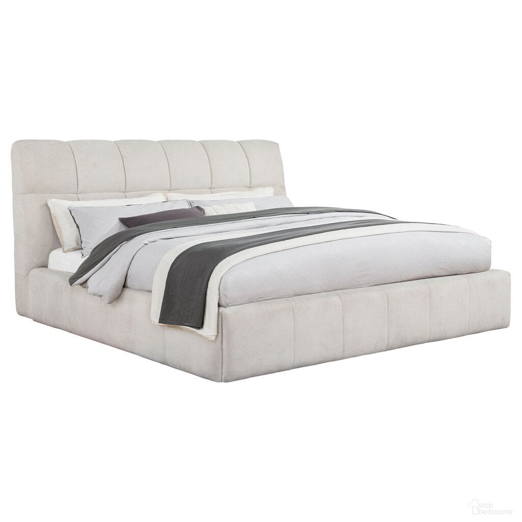 Nollet 48-Inch Upholstered California King Platform Bed In Cream