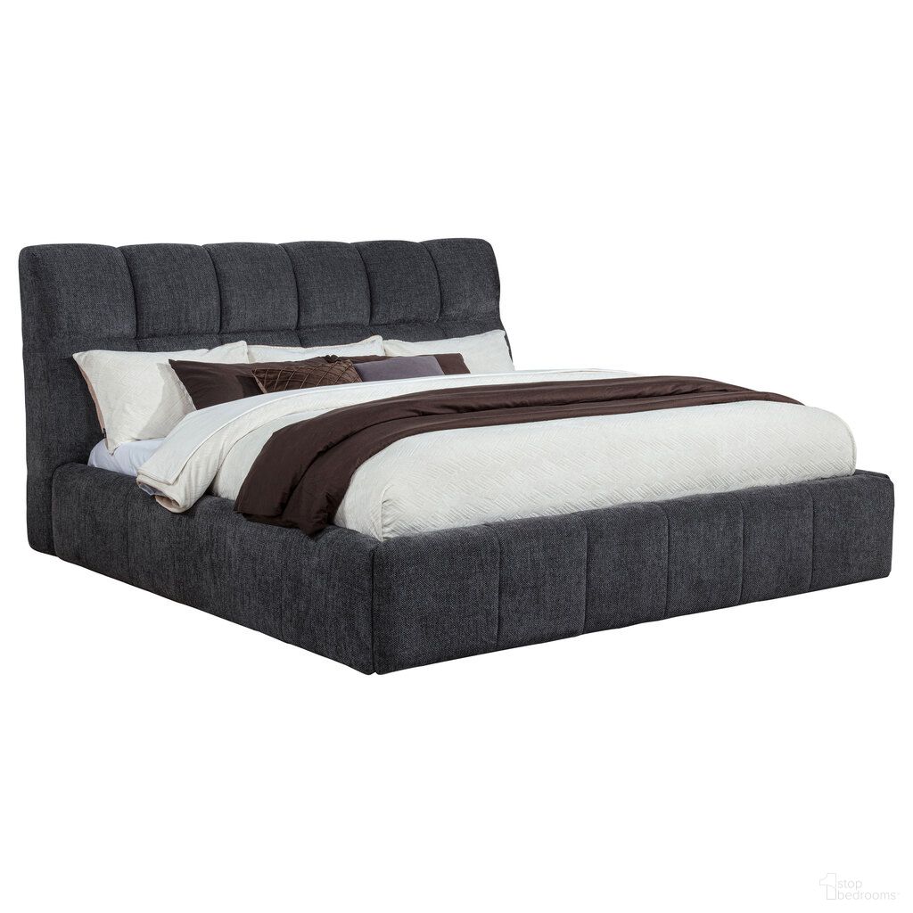 Nollet 48-Inch Upholstered Eastern King Platform Bed In Grey