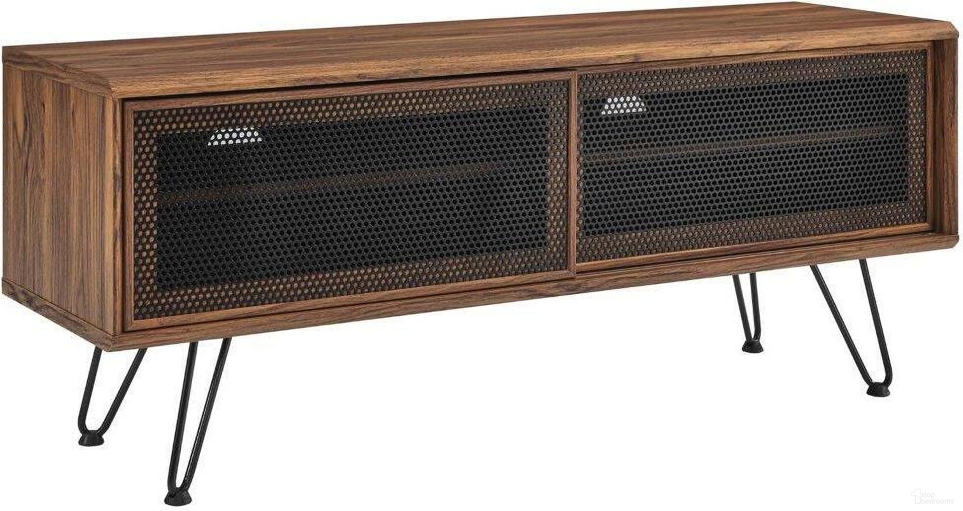 The appearance of Nomad 47 Inch TV Stand In Walnut designed by Modway in the industrial interior design. This walnut piece of furniture was selected by 1StopBedrooms from Nomad Collection to add a touch of cosiness and style into your home. Sku: EEI-6202-WAL. Material: Paper.