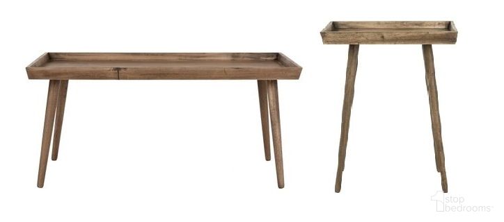 The appearance of Nonie Occasional Table Set In Desert Brown designed by Safavieh in the modern / contemporary interior design. This chocolate piece of furniture  was selected by 1StopBedrooms from Nonie Collection to add a touch of cosiness and style into your home. Sku: COF5700B;ACC5701B. Material: Wood.