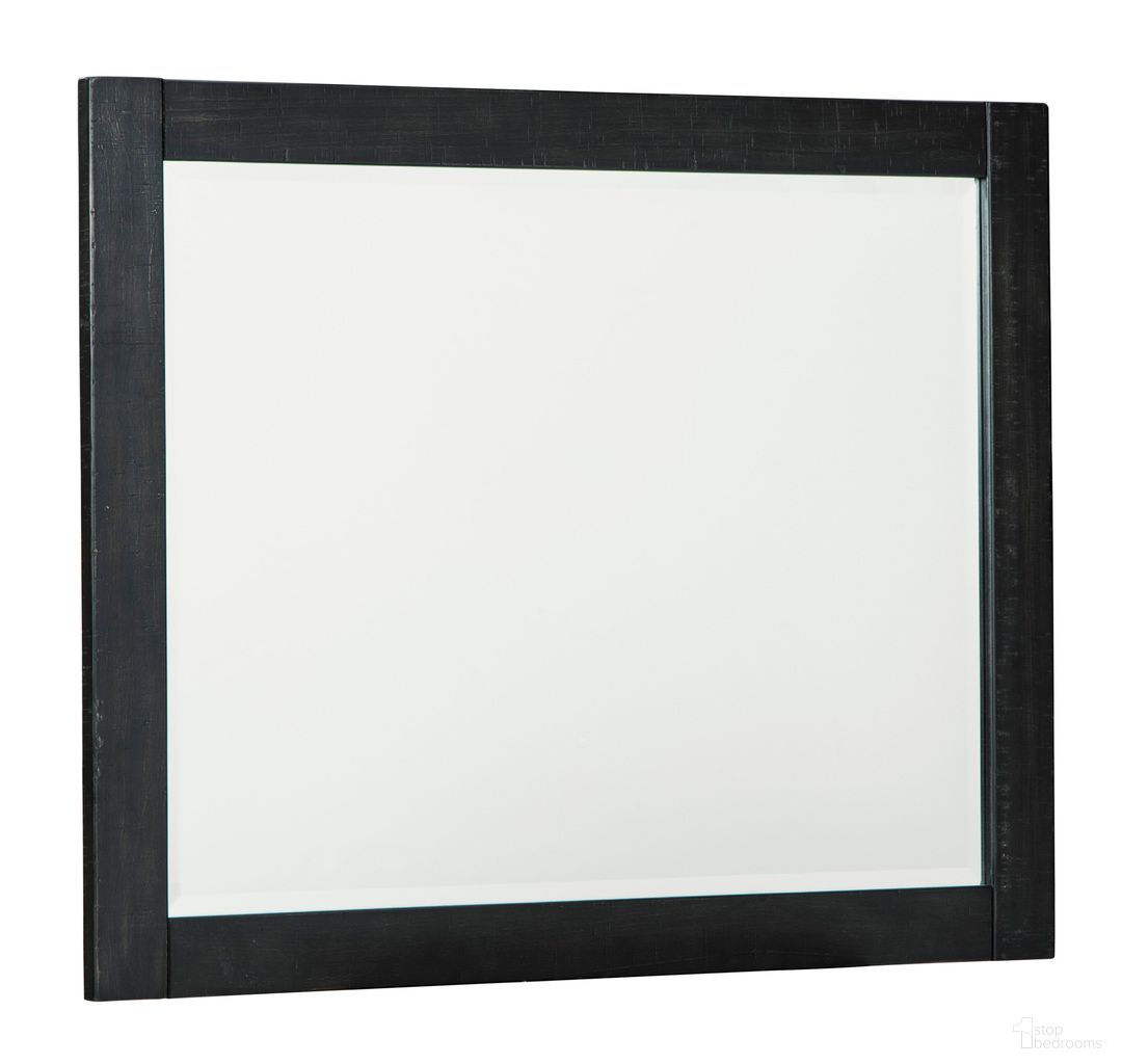 The appearance of Noorbrook Bedroom Mirror In Black designed by Signature Design by Ashley in the transitional interior design. This black piece of furniture  was selected by 1StopBedrooms from Noorbrook Collection to add a touch of cosiness and style into your home. Sku: B746-36. Material: Glass.