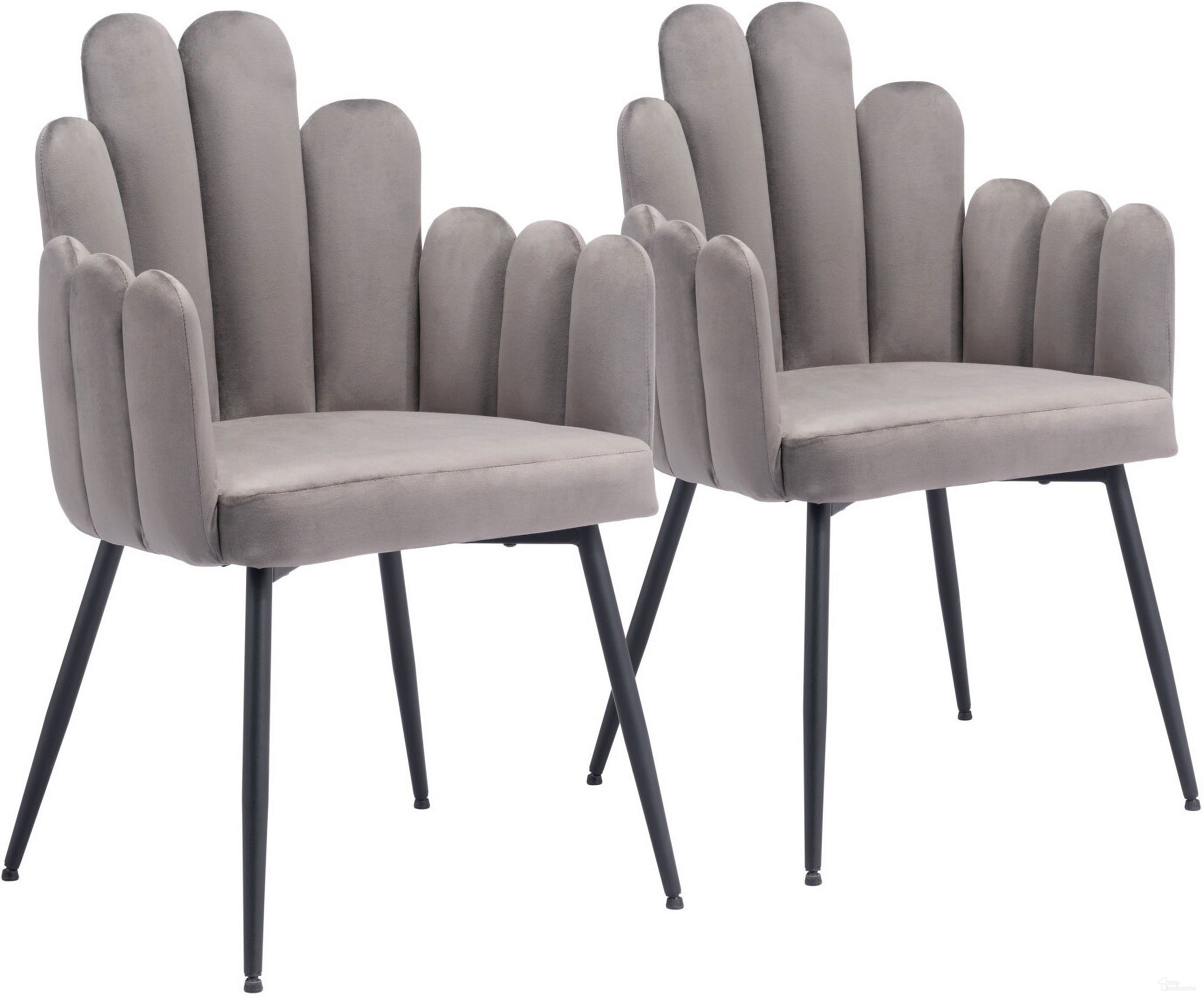 Noosa Dining Chair Set of 2 In Gray
