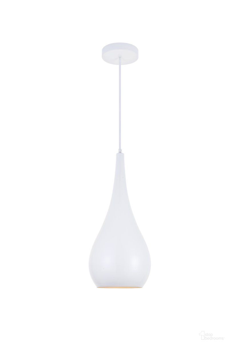Nora 1 Light White Pendant LDPD2002WH