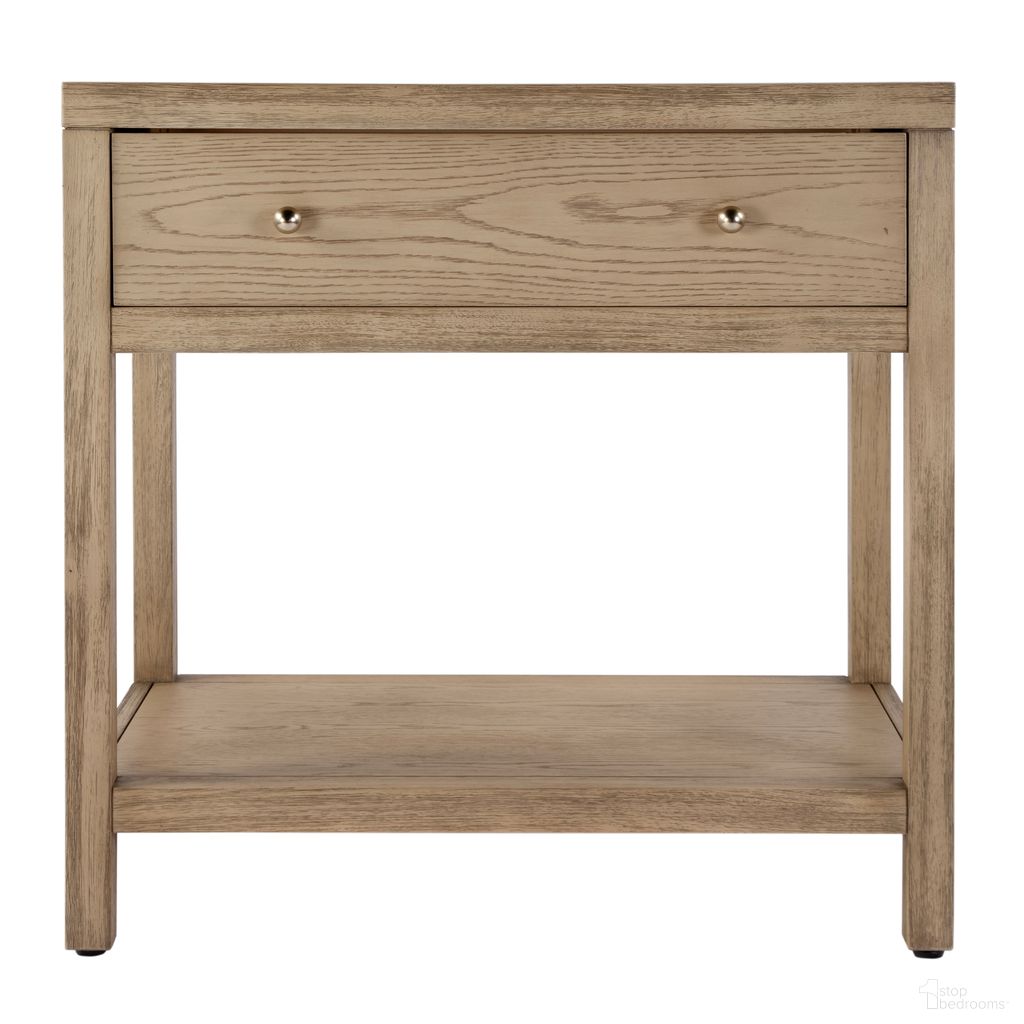 The appearance of Nora 30 Inch Rectangular Wood 1 Drawer Wide Nightstand with Lower Open Shelf In Light Brown designed by Butler Specialty Company in the transitional interior design. This light brown piece of furniture was selected by 1StopBedrooms from Nora Collection to add a touch of cosiness and style into your home. Sku: 5943492. Material: Acacia Wood.