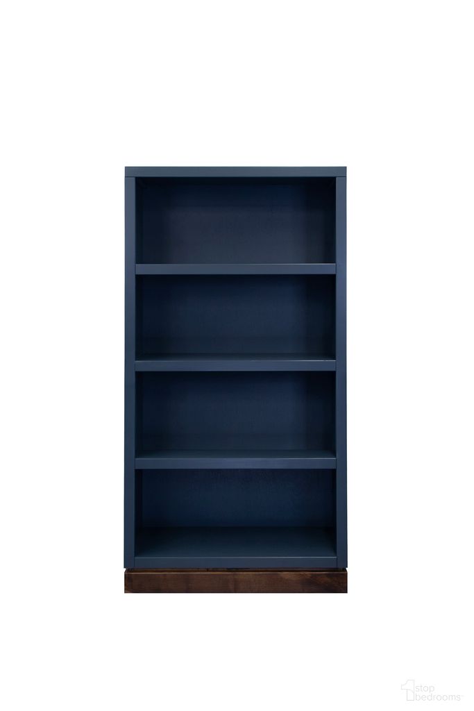 The appearance of Nora 60 Inch Tall Wood 5 Shelf Bookcase In Blue and Whiskey designed by Legends Home in the country / farmhouse interior design. This blue/whiskey piece of furniture was selected by 1StopBedrooms from Nora Collection to add a touch of cosiness and style into your home. Sku: NO6860E.BWK. Material: Poplar Solid.