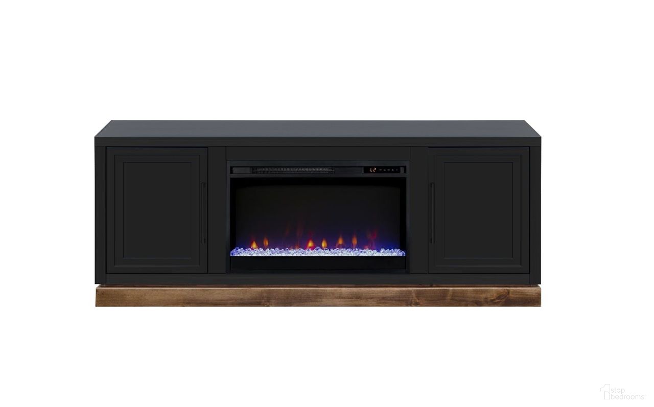 The appearance of Nora 64 Inch Fireplace TV Stand with 26 Inch Electric Fireplace and Remote Control In Black and Whiskey designed by Legends Home in the country / farmhouse interior design. This black/whiskey piece of furniture was selected by 1StopBedrooms from Nora Collection to add a touch of cosiness and style into your home. Sku: NO5210E.SWK. Material: Poplar Solid.