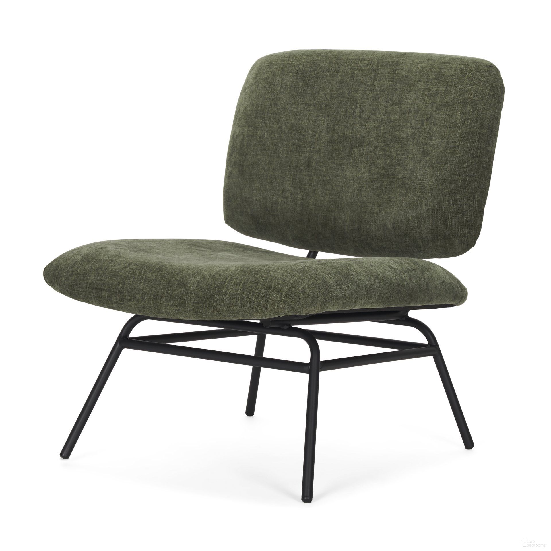 The appearance of Nora Accent Chair In Forest Green Fabric with Matte Black Metal Legs designed by Mercana in the modern / contemporary interior design. This black/green piece of furniture was selected by 1StopBedrooms from Nora Collection to add a touch of cosiness and style into your home. Sku: 70685. Material: Metal.