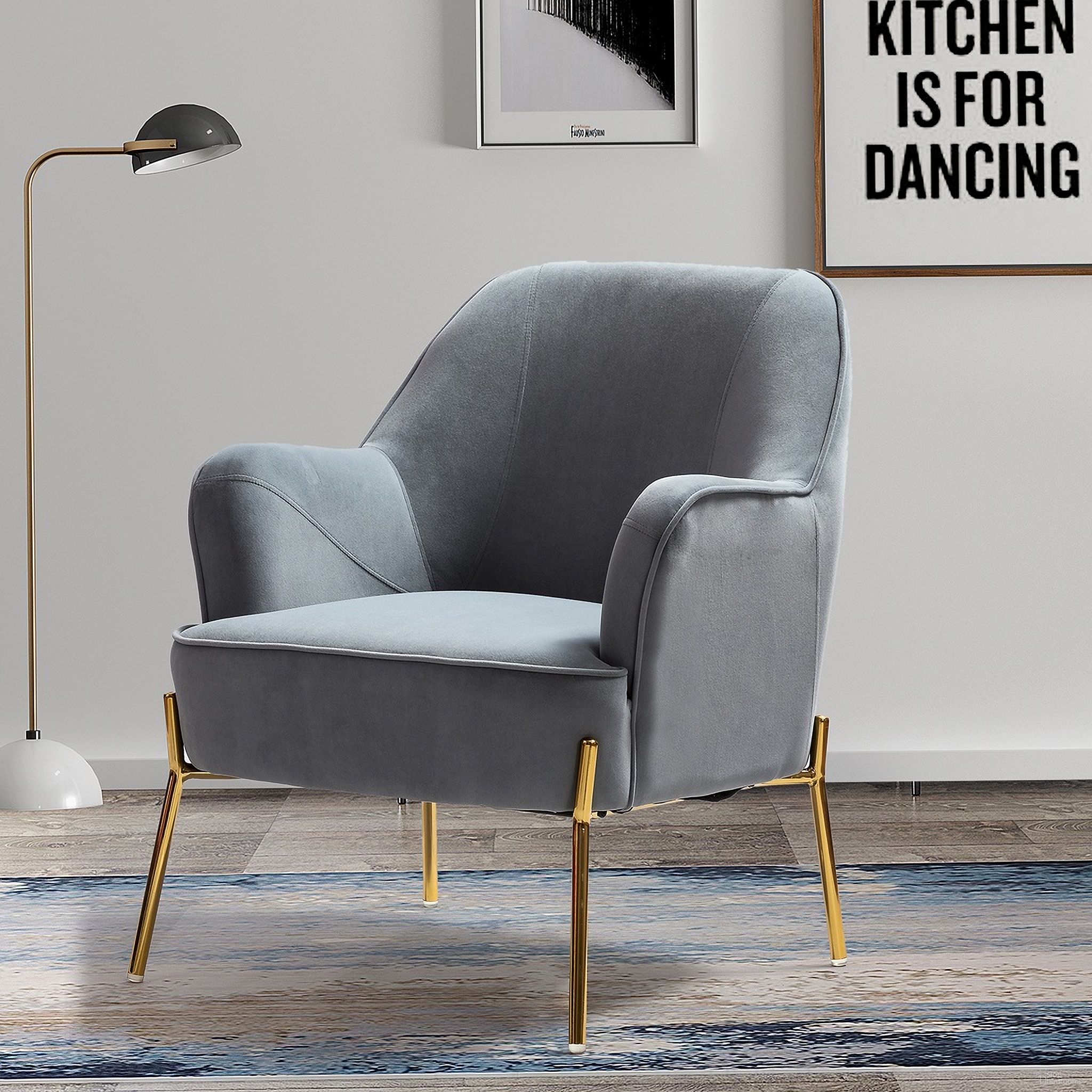 Nora Accent Chair In Grey