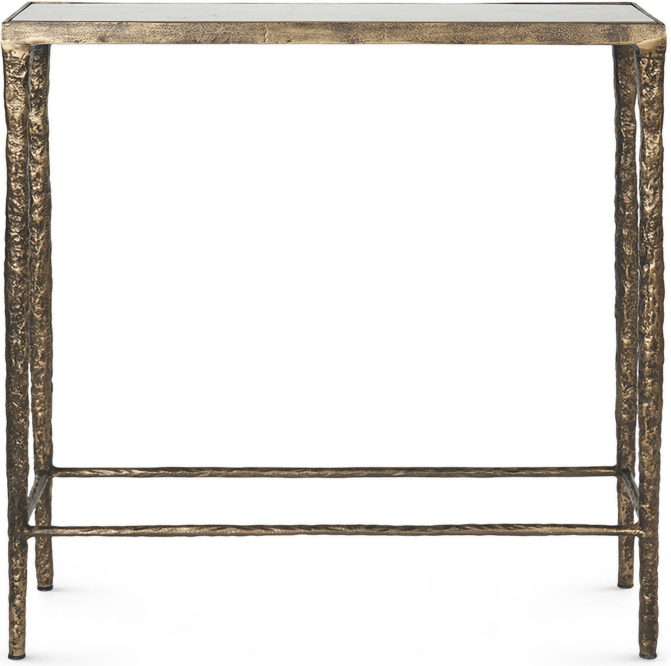The appearance of Nora Console Table In Antique Brass designed by Villa & House in the modern / contemporary interior design. This antique brass piece of furniture  was selected by 1StopBedrooms from Nora Collection to add a touch of cosiness and style into your home. Sku: NRA-400-803. Material: Brass.