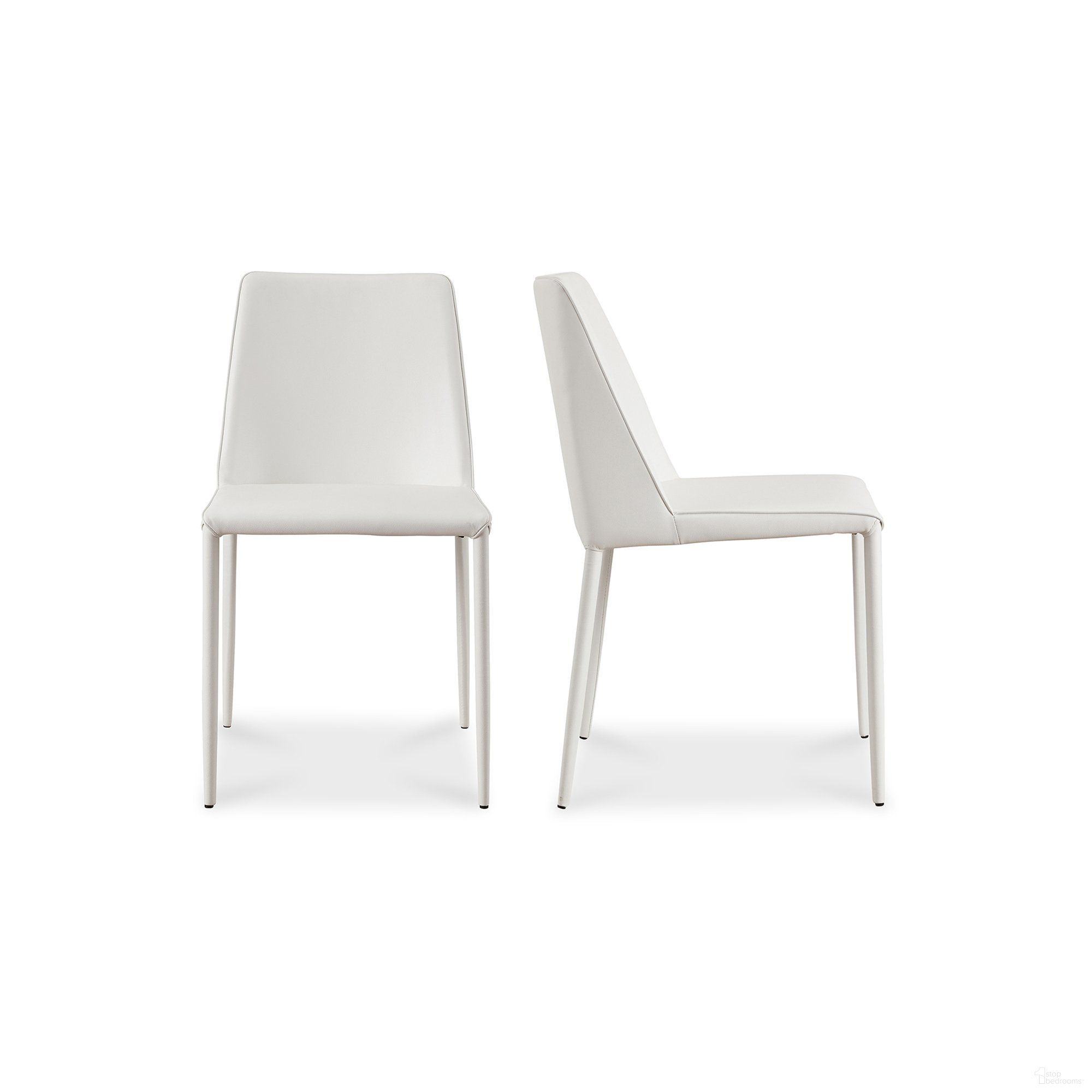 Nora Pu Dining Chair In White