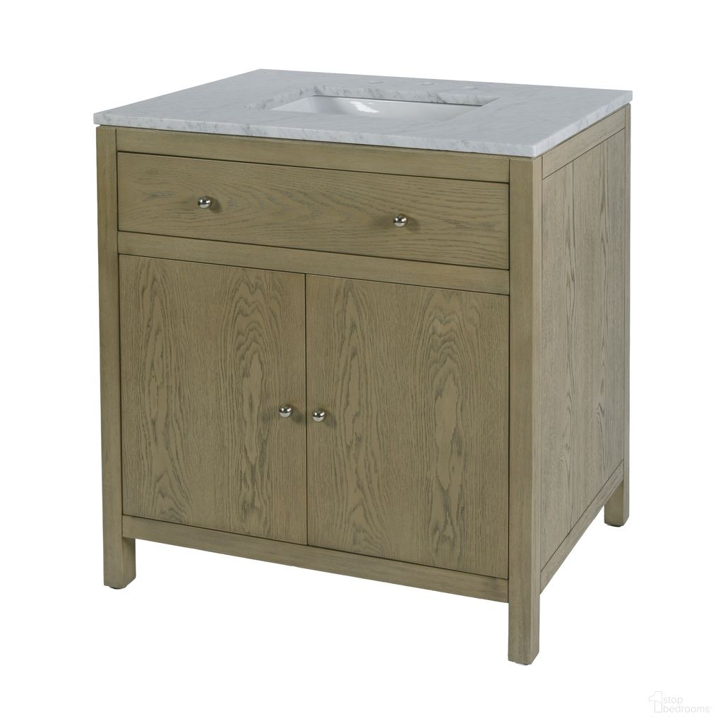 The appearance of Nora Rectangular Wood & Marble Bathroom Vanity In Brown designed by Butler Specialty Company in the modern / contemporary interior design. This brown piece of furniture  was selected by 1StopBedrooms from Nora Collection to add a touch of cosiness and style into your home. Sku: 6326492. Material: MDF.