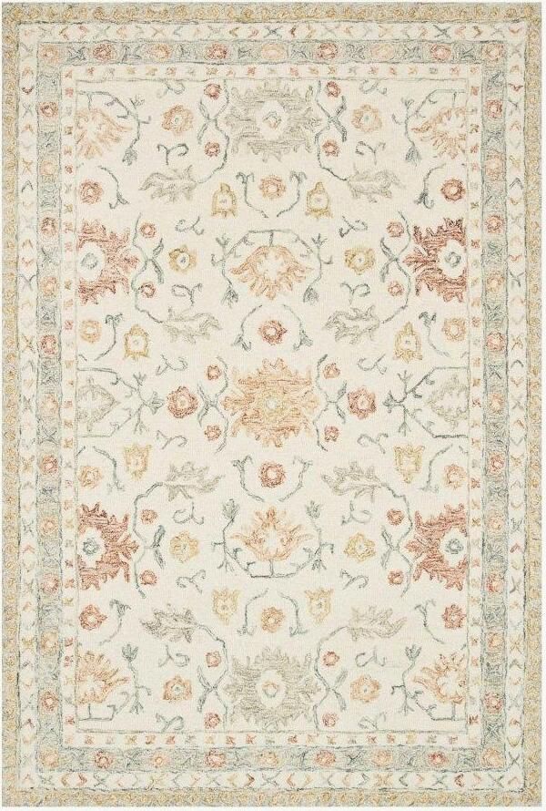The appearance of Norabel Ivory/Rust Rug NORBNOR-03IVRU5076 designed by Loloi Rugs in the modern / contemporary interior design. This ivory and rust piece of furniture  was selected by 1StopBedrooms from Norabel Collection to add a touch of cosiness and style into your home. Sku: NORBNOR-03IVRU5076. Material: Wool.