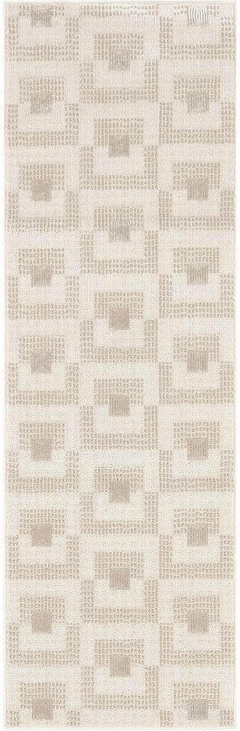 The appearance of Nordic 2' x 6' Modern Indoor Rug In Ivory Beige designed by Nourison in the modern / contemporary interior design. This ivory beige piece of furniture was selected by 1StopBedrooms from Nordic Collection to add a touch of cosiness and style into your home. Sku: 841491119945. Material: Polyester.