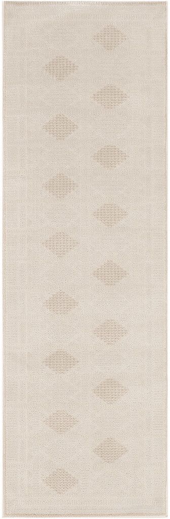 The appearance of Nordic 2' x 6' Modern Indoor Rug In Ivory Beige designed by Nourison in the modern / contemporary interior design. This ivory beige piece of furniture was selected by 1StopBedrooms from Nordic Collection to add a touch of cosiness and style into your home. Sku: 841491119983. Material: Polyester.
