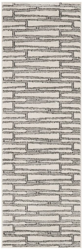 The appearance of Nordic 2' x 6' Scandinavian Indoor Rug In Ivory Grey designed by Nourison in the modern / contemporary interior design. This ivory grey piece of furniture was selected by 1StopBedrooms from Nordic Collection to add a touch of cosiness and style into your home. Sku: 841491119662. Material: Polyester.