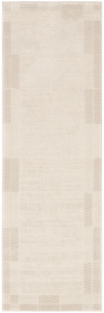 The appearance of Nordic 2' x 6' Modern Indoor Rug In Ivory Grey designed by Nourison in the modern / contemporary interior design. This ivory grey piece of furniture was selected by 1StopBedrooms from Nordic Collection to add a touch of cosiness and style into your home. Sku: 841491120101. Material: Polyester.