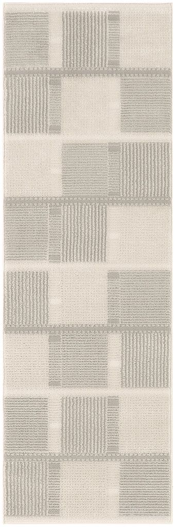 The appearance of Nordic 2' x 6' Modern Indoor Rug In Ivory Grey designed by Nourison in the modern / contemporary interior design. This ivory grey piece of furniture was selected by 1StopBedrooms from Nordic Collection to add a touch of cosiness and style into your home. Sku: 841491120309. Material: Polyester.