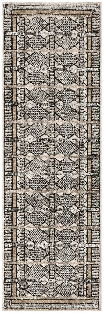 The appearance of Nordic 2' x 6' Modern Indoor Rug In Ivory Multi designed by Nourison in the modern / contemporary interior design. This ivory multi piece of furniture was selected by 1StopBedrooms from Nordic Collection to add a touch of cosiness and style into your home. Sku: 841491120026. Material: Polyester.