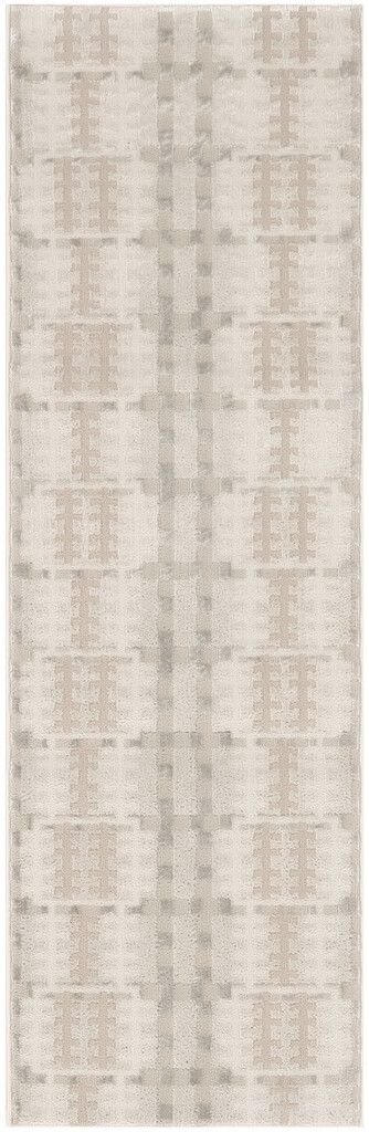 The appearance of Nordic 2' x 6' Modern Indoor Rug In Ivory Multi designed by Nourison in the modern / contemporary interior design. This ivory multi piece of furniture was selected by 1StopBedrooms from Nordic Collection to add a touch of cosiness and style into your home. Sku: 841491120187. Material: Polyester.