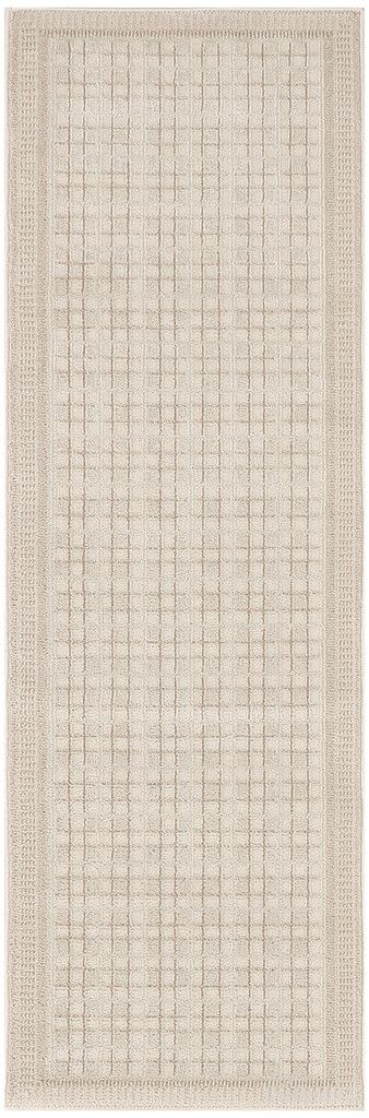 The appearance of Nordic 2' x 6' Modern Indoor Rug In Ivory designed by Nourison in the modern / contemporary interior design. This ivory piece of furniture was selected by 1StopBedrooms from Nordic Collection to add a touch of cosiness and style into your home. Sku: 841491119785. Material: Polyester.