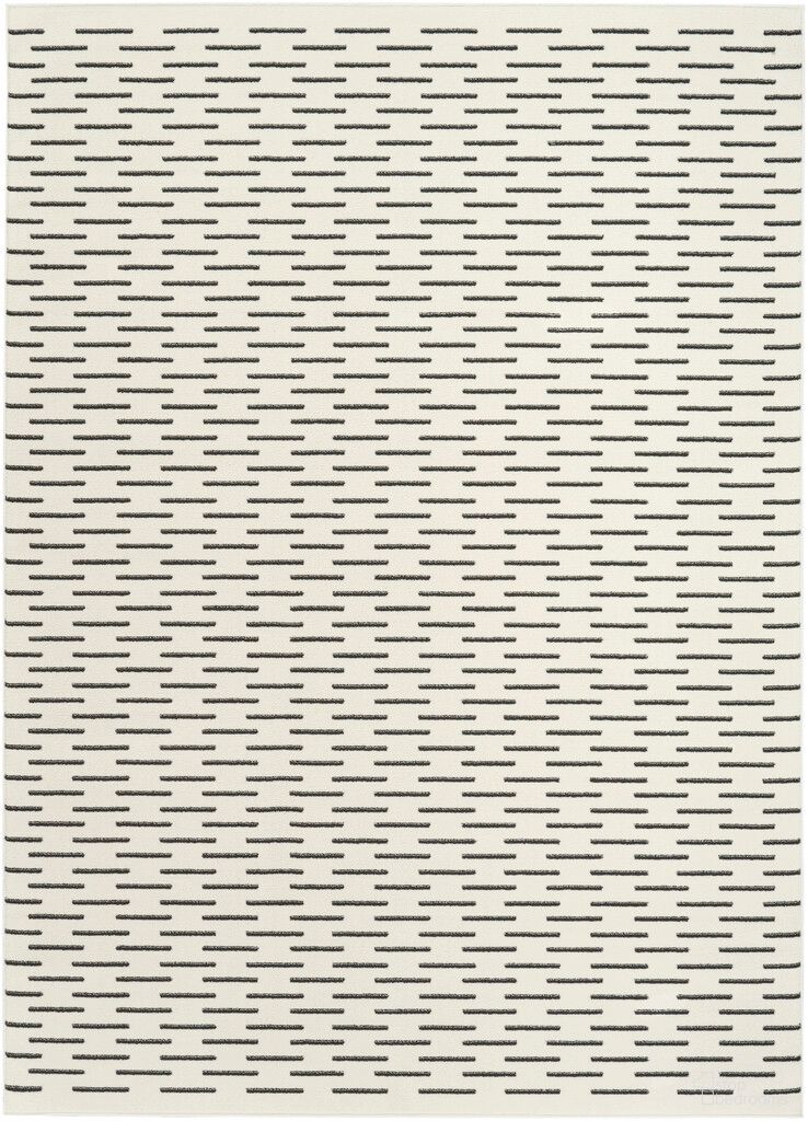 The appearance of Nordic 4' x 6' Indoor Rug In Ivory and Black designed by Nourison in the modern / contemporary interior design. This ivory/black piece of furniture  was selected by 1StopBedrooms from Nordic Collection to add a touch of cosiness and style into your home. Sku: 841491137031. Material: Polyester.