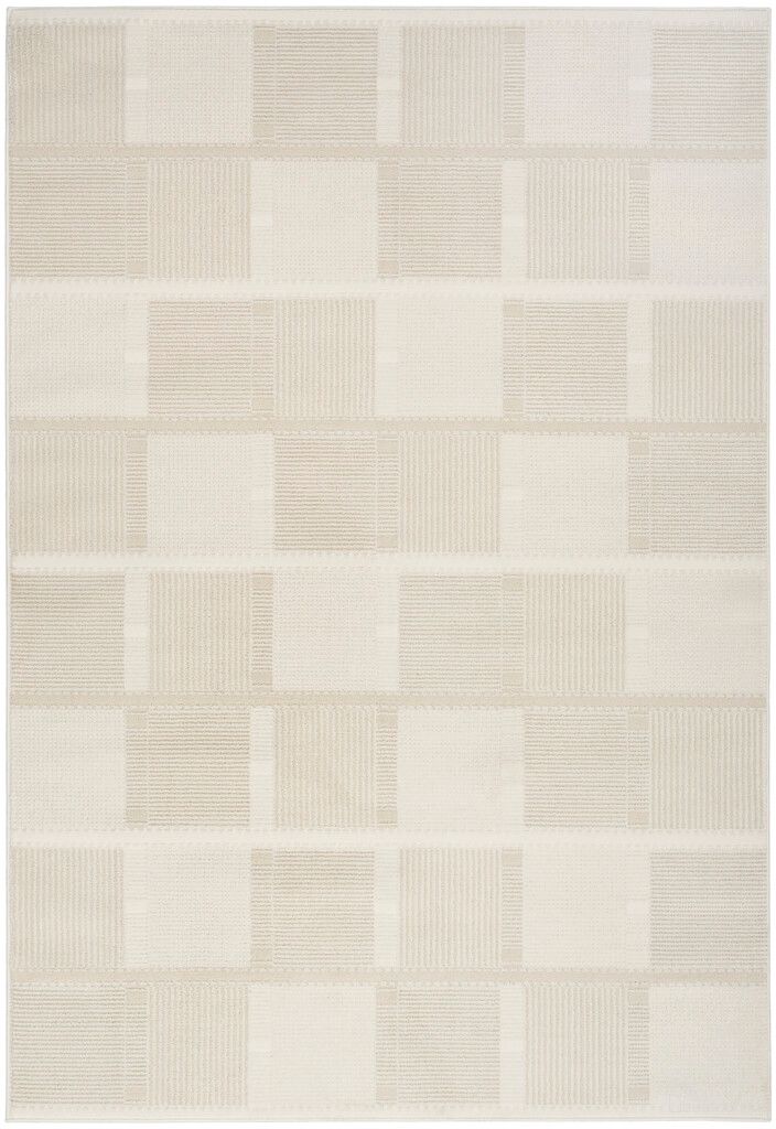 The appearance of Nordic 5' x 7' Modern Indoor Rug In Ivory Beige designed by Nourison in the modern / contemporary interior design. This ivory beige piece of furniture was selected by 1StopBedrooms from Nordic Collection to add a touch of cosiness and style into your home. Sku: 841491120286. Material: Polyester.