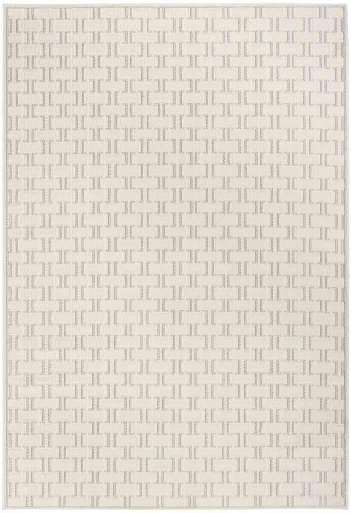 The appearance of Nordic 5' x 7' Scandinavian Indoor Rug In Ivory Grey designed by Nourison in the modern / contemporary interior design. This ivory grey piece of furniture was selected by 1StopBedrooms from Nordic Collection to add a touch of cosiness and style into your home. Sku: 841491119648. Material: Polyester.