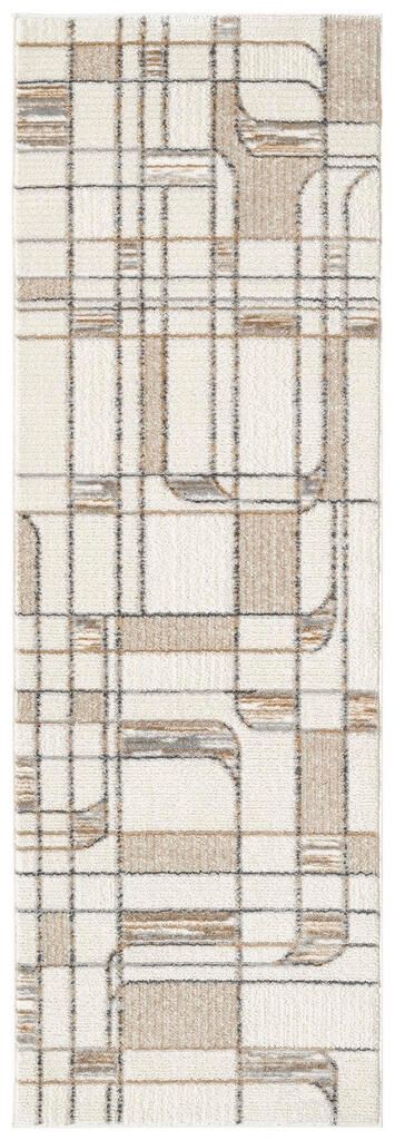 The appearance of Nordic Mid Century Modern 2' x 6' Indoor Rug In Ivory Multi designed by Nourison in the transitional interior design. This ivory multi piece of furniture was selected by 1StopBedrooms from Nordic Collection to add a touch of cosiness and style into your home. Sku: 841491149812. Material: Polyester.