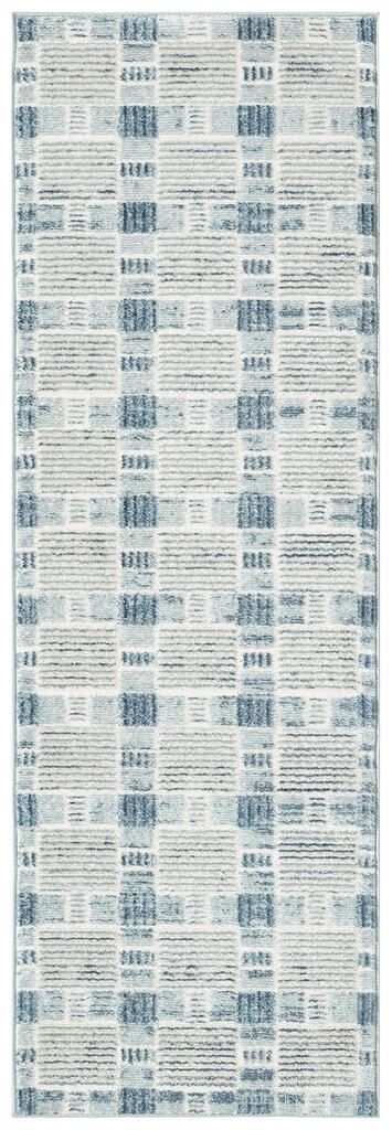 The appearance of Nordic Modern 2' x 6' Modern Indoor Rug In Blue designed by Nourison in the modern / contemporary interior design. This blue piece of furniture was selected by 1StopBedrooms from Nordic Collection to add a touch of cosiness and style into your home. Sku: 841491149539. Material: Polyester.