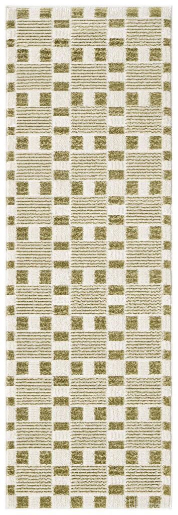 The appearance of Nordic Modern 2' x 6' Indoor Rug In Green designed by Nourison in the modern / contemporary interior design. This green piece of furniture was selected by 1StopBedrooms from Nordic Collection to add a touch of cosiness and style into your home. Sku: 841491149492. Material: Polyester.